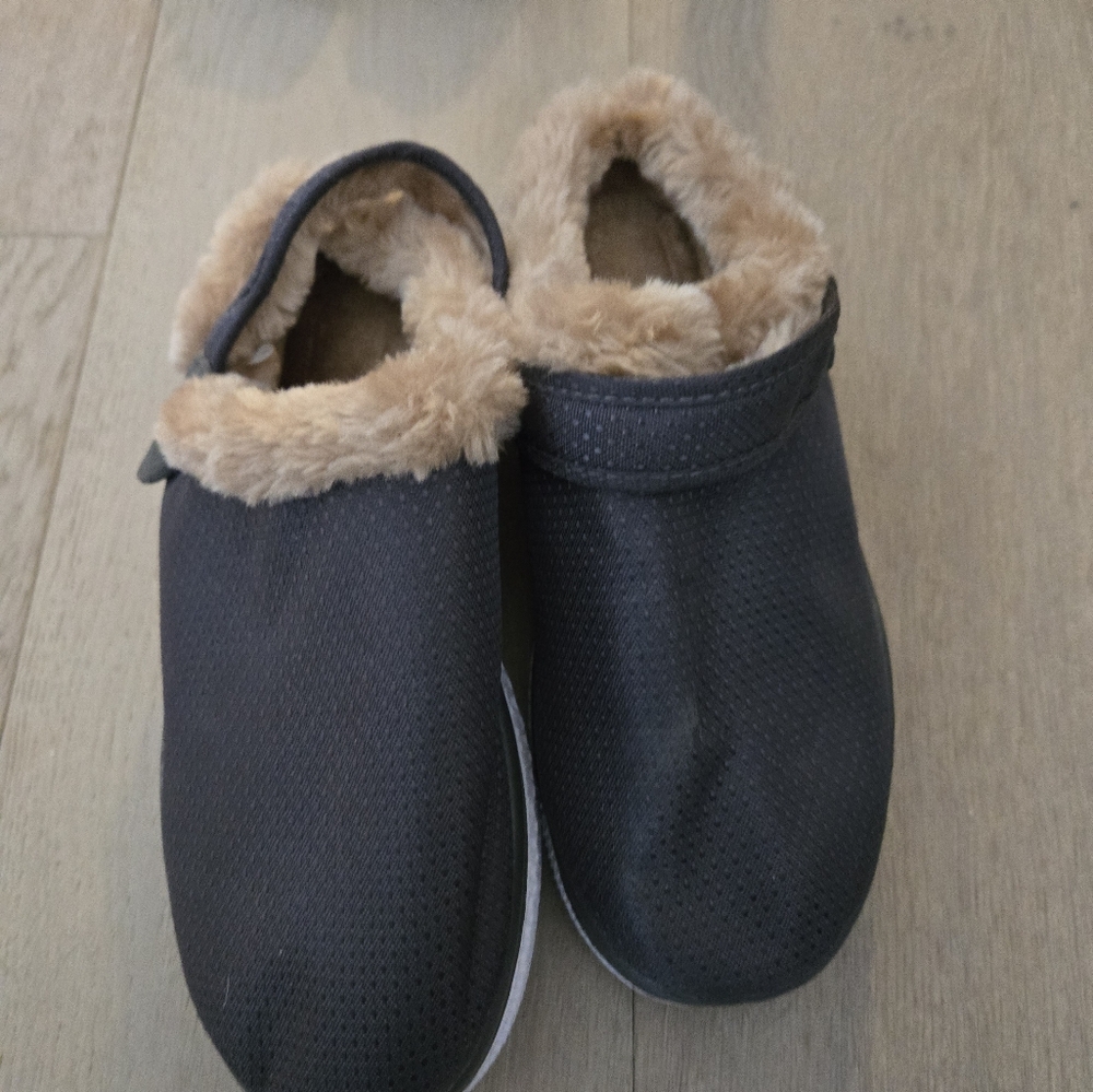 Cozy Faux Fur Lined Slippers/outdpors